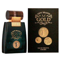 Perfume New Brand Gold para Caballeros 100ml.